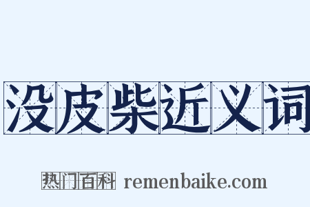 没皮柴近义词是什么意思的图片